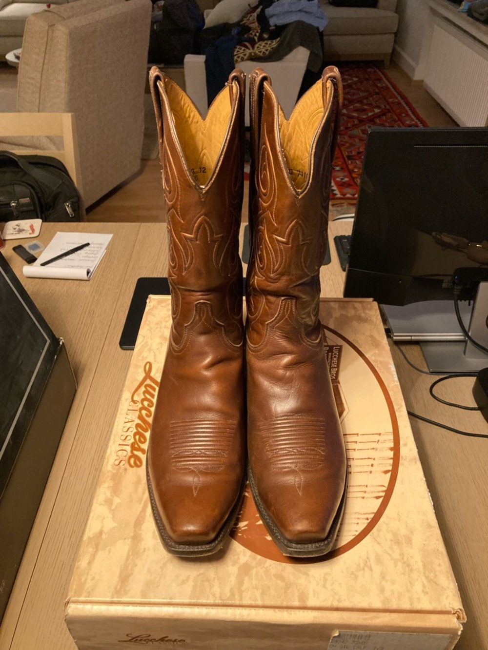Lucchese Classic Oil Calf Cowboy boots 12